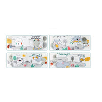 Thumbnail for 1 Baby Cloth Book, Soft Sensory Learning Toy for Infants with Animal Motifs, Grey and White, SZ3
