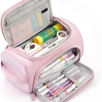 Thumbnail for 3 Layer School Pencil Case Pink, Multifunctional Spacious Pencil Bag for Pens and Stationery