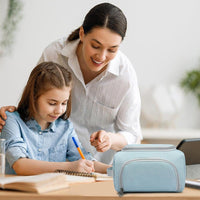 Thumbnail for 3 Layer School Pencil Case Pink, Multifunctional Spacious Pencil Bag for Pens and Stationery