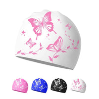 Thumbnail for Waterproof Silicone Swimming Cap for Adults, Non-Slip Elastic Comfortable Swim Cap for Swimming and Water Activities, White