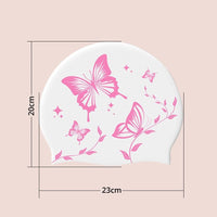 Thumbnail for Waterproof Silicone Swimming Cap for Adults, Non-Slip Elastic Comfortable Swim Cap for Swimming and Water Activities, White