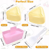 Thumbnail for Onigiri mold - 3-pack Musubi press maker Triangular rice ball mold maker - Kids' lunch Bento and DIY at home