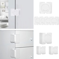 Thumbnail for Child-safe cabinet locks - Child-safe locks for drawers and refrigerators - 3 easy-to-install units - 4 flush locks and 2 angled locks