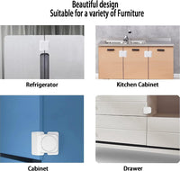 Thumbnail for Child-safe cabinet locks - Child-safe locks for drawers and refrigerators - 3 easy-to-install units - 4 flush locks and 2 angled locks