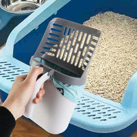 Thumbnail for Cat Litter Scoop with Collection Tray - Cleaning Cat Litter - Ergonomic - With 8 Rolls of Waste Bags - Holder and Disposal System for Cat Litter in 1 - Litter Scoop with Container - Dirt-Free Cat Litter Scoop - Grey
