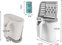 Thumbnail for Cat Litter Scoop with Collection Tray - Cleaning Cat Litter - Ergonomic - With 8 Rolls of Waste Bags - Holder and Disposal System for Cat Litter in 1 - Litter Scoop with Container - Dirt-Free Cat Litter Scoop - Grey