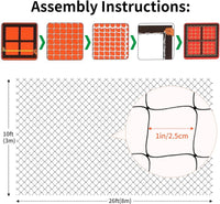 Thumbnail for Cat Net - 8*3 m - Cat Balcony Net - Cat Protection Net - Cat Mesh - fall protection net for cats - fall safety net - mesh balcony railing - dog fencing - fall protection net for pets - safety net - with accessories - black