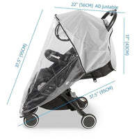 Thumbnail for Universal Stroller Rain Cover 5-in-1 Transparent Weather Protection for Infants