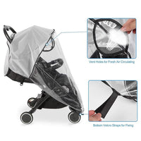 Thumbnail for Universal Stroller Rain Cover 5-in-1 Transparent Weather Protection for Infants