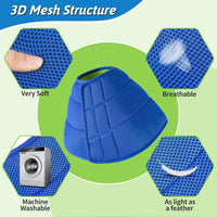 Thumbnail for Soft Dog Cone for Dogs After Surgery, Breathable Dog Cones for Large Medium Small Dogs and Cats Anti-Lick Protective Wound,Adjustable Dog Recovery Cone Collar, Elizabethan Collar for Pet (M)