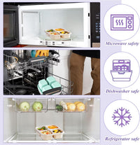Thumbnail for Snack Boxes with Compartments for Kids and Adults 4-Compartment Bento Lunch Boxes 4-Pack