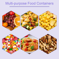 Thumbnail for Snack Boxes with Compartments for Kids and Adults 4-Compartment Bento Lunch Boxes 4-Pack