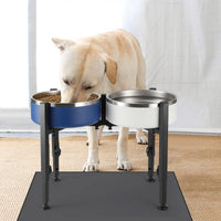 Thumbnail for Dog Food Bowl Holder - Metal Food Bowl Holder - Adjustable Dog Food Bowl Holder - Double Food Bowl Holder - Suitable for Large, Medium, and Small Dogs - Black (Dog Food Bowl Not Included)