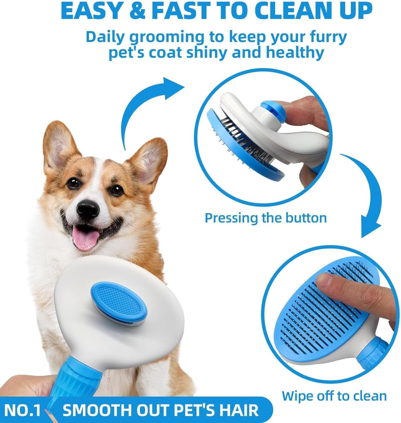 Bath Brush Set - Hair Care - Dog Supplies - 6 in 1
