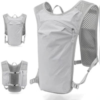 Thumbnail for Backpack - Running Hydration Vest - Lightweight Insulated Backpack with 1.5L Hydration Blaster - Suitable for Hiking, Trail Running, Cycling, Racing & Marathons - Gray