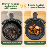 Thumbnail for Silicone Air Fryer Liners - Non-Stick, Greaseproof, Waterproof - Food Grade Silicone Baking Pans - Microwave Safe - 7.8 Inch - Pack of 2