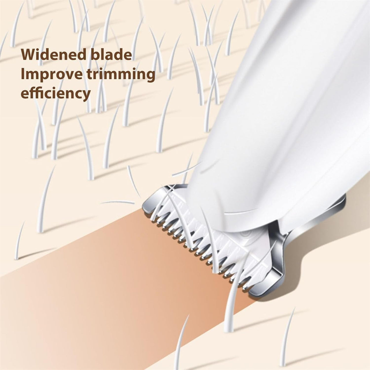 Belvedere Cat Grooming Trimmer - Rechargeable Low Noise Clipper with LED Light, Waterproof & Precision for Sensitive Areas 2set