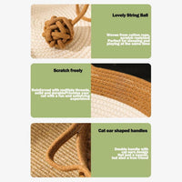 Thumbnail for Stimulicat Cat Bed Rope Cotton, Stimuli cat Basket Bed, Cotton Rope Woven Round Cat Beds Basket with Built-in Teasing Ball, Handwoven Foldable Scratchable for Small & Large pet Green