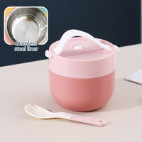 Thumbnail for Ramen BBlueowl, Soup Bowls, Microwave Ramen Bowl with Lid, Lunch Box with Lid, Durable and Heat Resistant Bowl for Noodles, Rice, and Soups, Perfect for Home, Office, or School Meals， Z17_Pink