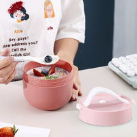 Thumbnail for Ramen BBlueowl, Soup Bowls, Microwave Ramen Bowl with Lid, Lunch Box with Lid, Durable and Heat Resistant Bowl for Noodles, Rice, and Soups, Perfect for Home, Office, or School Meals， Z17_Pink