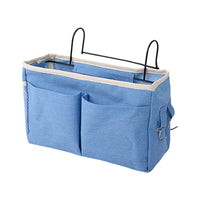 Thumbnail for Jierger Bedside Caddy Hanging Bed Organizer Storage Bag Pocket for Bunk and Hospital Beds, College Dorm Rooms Baby Bed Rails, Camp 4 Pockets One Size B