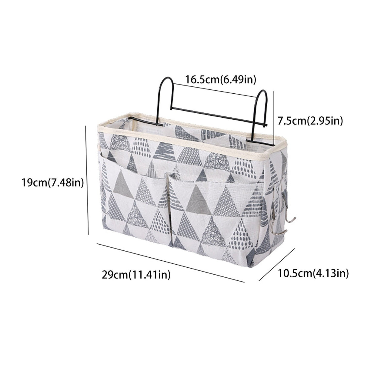 Jierger Bedside Caddy Hanging Bed Organizer Storage Bag Pocket for Bunk and Hospital Beds, College Dorm Rooms Baby Bed Rails, Camp 4 Pockets One Size B