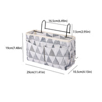 Thumbnail for Jierger Bedside Caddy Hanging Bed Organizer Storage Bag Pocket for Bunk and Hospital Beds, College Dorm Rooms Baby Bed Rails, Camp 4 Pockets One Size B