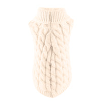 Thumbnail for Clearance Under $5 Boovnll Dog Sweater, Winter Turtleneck Knitted Keep Warm Sleeveless Pet Clothes, Dog Clothes for Small Dog Fall Winter Dog Sweaters, (Black, S) L White