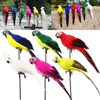 Thumbnail for PALIFEUR Fake Parrot, 10 x 0.4 Inch Realistic Artificial Birds Model, Fade Birds for Garden Patio Yard Lawns Tropical Tree Wall, Decorative Birds White