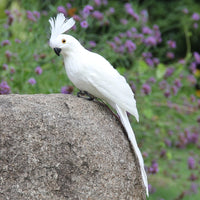 Thumbnail for PALIFEUR Fake Parrot, 10 x 0.4 Inch Realistic Artificial Birds Model, Fade Birds for Garden Patio Yard Lawns Tropical Tree Wall, Decorative Birds White