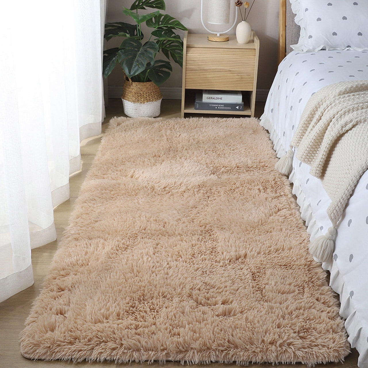 Under $20 Tyidzon Rugs for Bedroom Ultra Soft Modern Area Rug Living Room Rug, Rug Home Room Plush Carpet Decor Bedroom Rugs Khaki