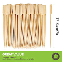 Thumbnail for 0.15lb Once for All Safe Food-Grade Items: Skewer! Skewers 100Pcs Food Toothpicks Wide Flat Wood Picks for Cocktail Fruit, Daily Home Products Kitchen Essentials Beige