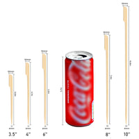 Thumbnail for 0.15lb Once for All Safe Food-Grade Items: Skewer! Skewers 100Pcs Food Toothpicks Wide Flat Wood Picks for Cocktail Fruit, Daily Home Products Kitchen Essentials Beige