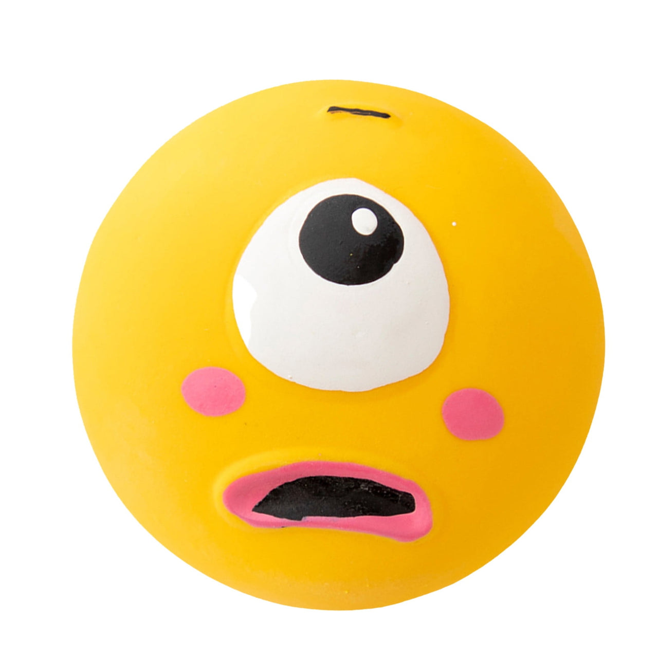 LGCASL 2.17" Squeaky Dog Toys Funny Chewing Latex Rubber Soft Fetch Play Interactive Squeaky Dog Balls for Puppy Small Medium Pet Dog （Pink One Size） Yellow