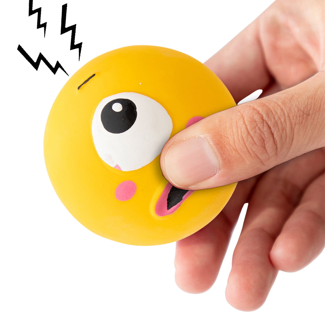 LGCASL 2.17" Squeaky Dog Toys Funny Chewing Latex Rubber Soft Fetch Play Interactive Squeaky Dog Balls for Puppy Small Medium Pet Dog （Pink One Size） Yellow