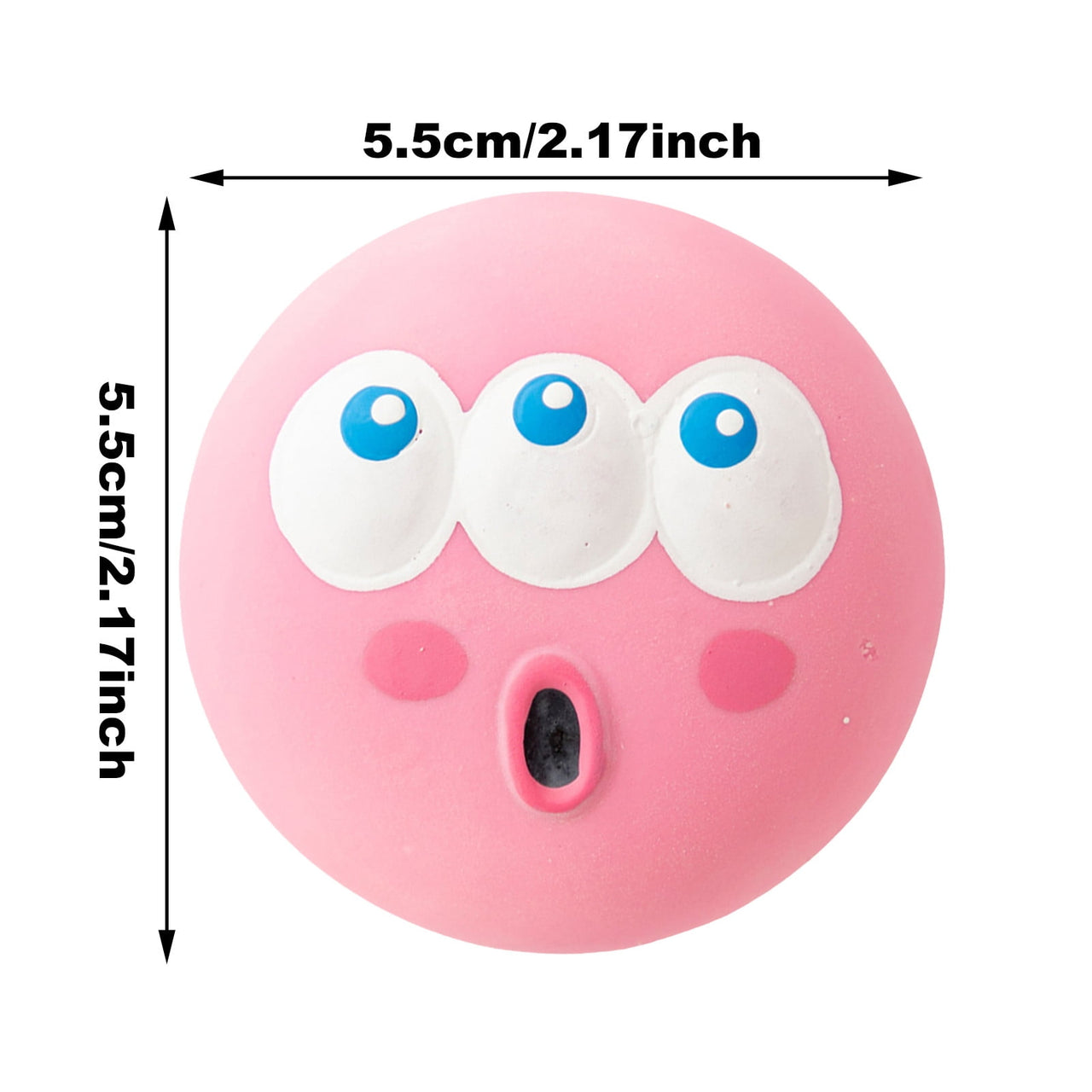 LGCASL 2.17" Squeaky Dog Toys Funny Chewing Latex Rubber Soft Fetch Play Interactive Squeaky Dog Balls for Puppy Small Medium Pet Dog （Pink One Size） Yellow