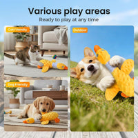 Thumbnail for LGCASL Pink Duck Chew Toy Dog Toys for Aggressive Chewers 2026 New Dog Toys Calming Toy for Dogs Indestructible Toy with in Squeaker for Boredom Yellow Dog Plush for Dogs, Pink Green