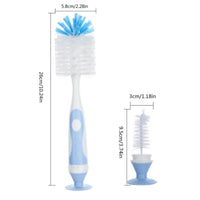 Thumbnail for JWDX Brush, Cleaning Brush, Children Pacifier Brush Milk Bottle Water Cup Cleaning Brush Can Stand Milk Bottle Brush Function Two In One Cleaning Brush Blue
