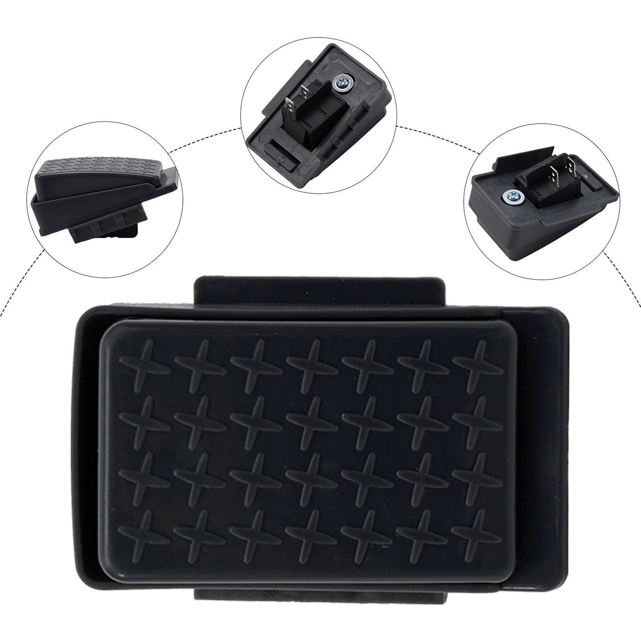 6V/12V Kids Ride On Car Wheels Power Accelerator Foot Pedal Switch Reset-Control Black