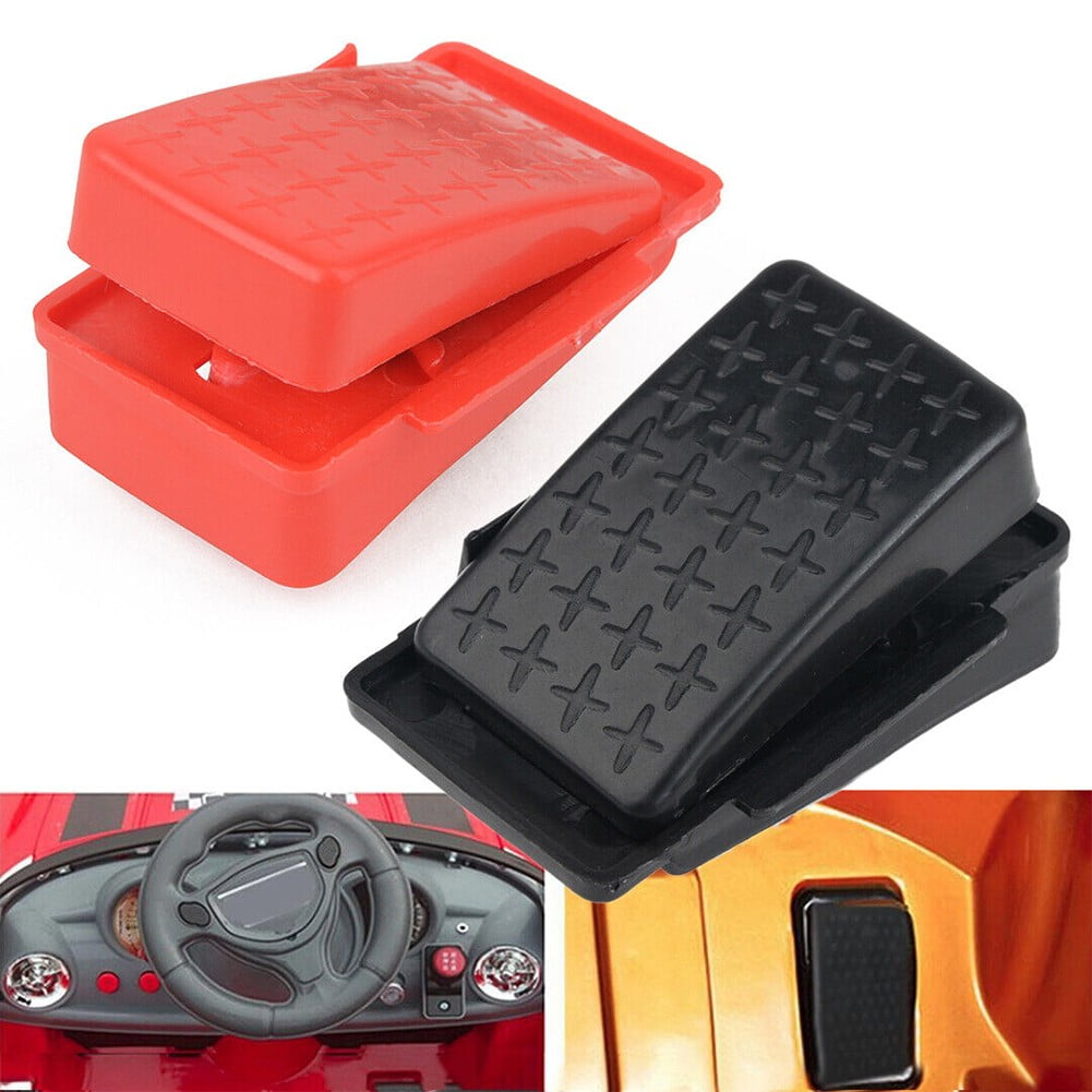 6V/12V Kids Ride On Car Wheels Power Accelerator Foot Pedal Switch Reset-Control Black Red