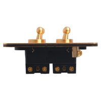 Thumbnail for Toggle Light Rocker Switch 1/2 Way Retro Brass Plate Lever 86 Type Toggle Switch 1 Gang Smile Home 4 Gang