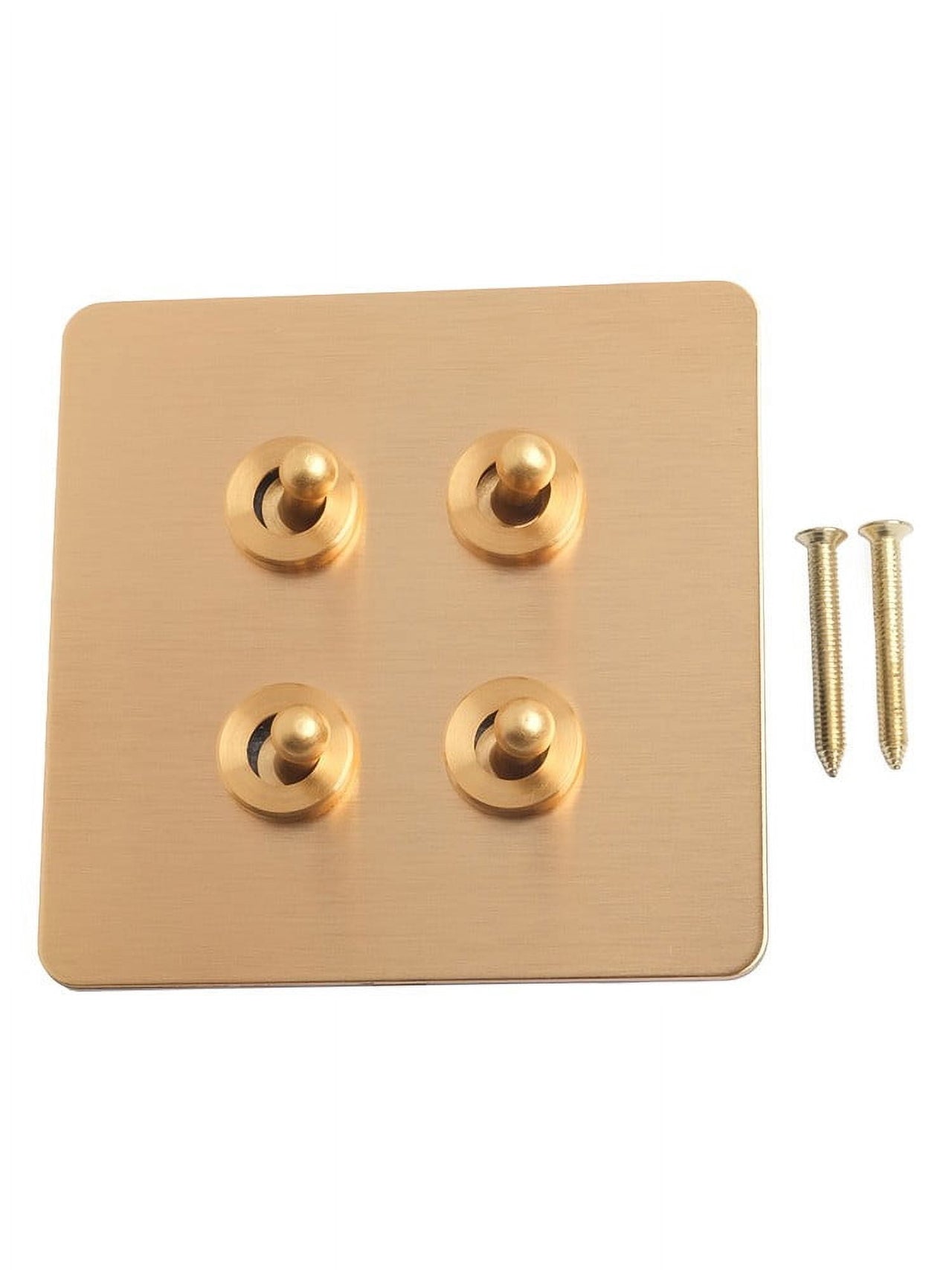 Toggle Light Rocker Switch 1/2 Way Retro Brass Plate Lever 86 Type Toggle Switch 1 Gang Smile Home 4 Gang