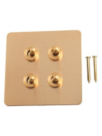 Thumbnail for Toggle Light Rocker Switch 1/2 Way Retro Brass Plate Lever 86 Type Toggle Switch 1 Gang Smile Home 4 Gang