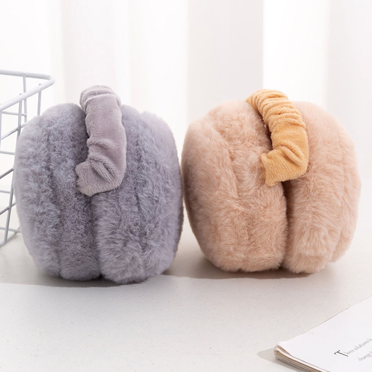 Women Ear Muffs Winter Girls White Earmuffs Fuzzy Kids Black Ear Muff Cute Fluffy Ear Warmers Foldable Ear Covers Boy Winter Thickened Earmuffs Foldable Hamburg Earmuffs Warm Earmuffs pink