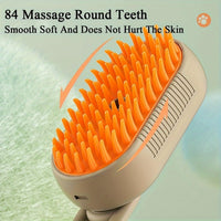 Thumbnail for Pet Spray Massage Comb with Steam - 3-in-1 Steam Grooming Brush for Cats & Dogs, Pet Hair Removal, Massage & Cleaning Spray Comb, Ergonomic & Portable, Compact & Easy to Clean,for Bathing & Grooming White