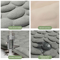 Thumbnail for 40 x 24 Inch Cotton Bathroom Floor Mat - Super Soft, Water Absorbent, Non-Slip, Machine Washable, Ideal for Bathroom, Bedroom, and Kitchen Coffee