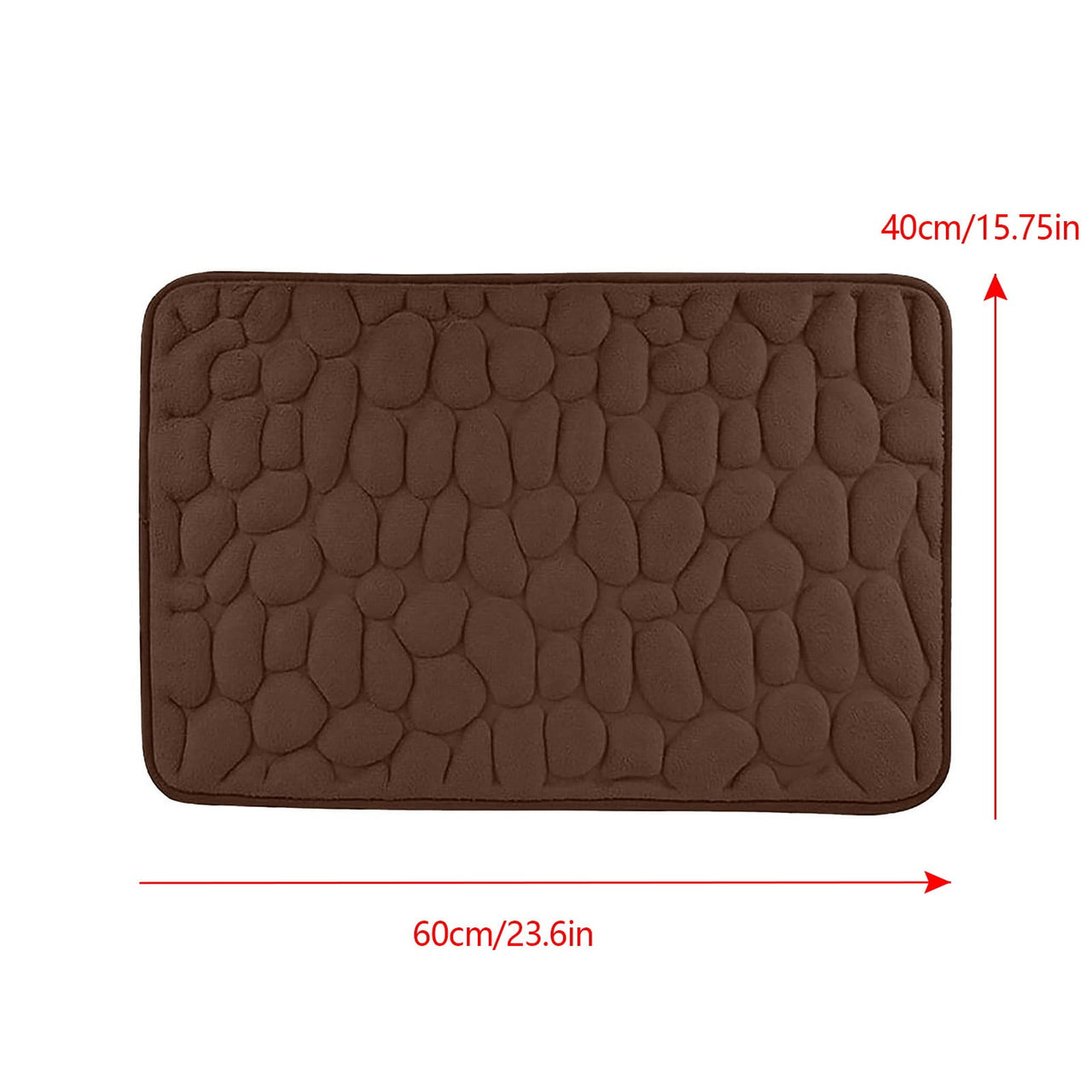 40 x 24 Inch Cotton Bathroom Floor Mat - Super Soft, Water Absorbent, Non-Slip, Machine Washable, Ideal for Bathroom, Bedroom, and Kitchen Coffee