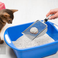 Thumbnail for Stainless Steel Cat Litter Shovel - Mesh Shovel with Small Holes, Fine Mesh Sand Scoop for Litter Box Cleaning, Feces Screening Shovel, 10cm Deep for Easy Waste Separation, Comfortable Handle