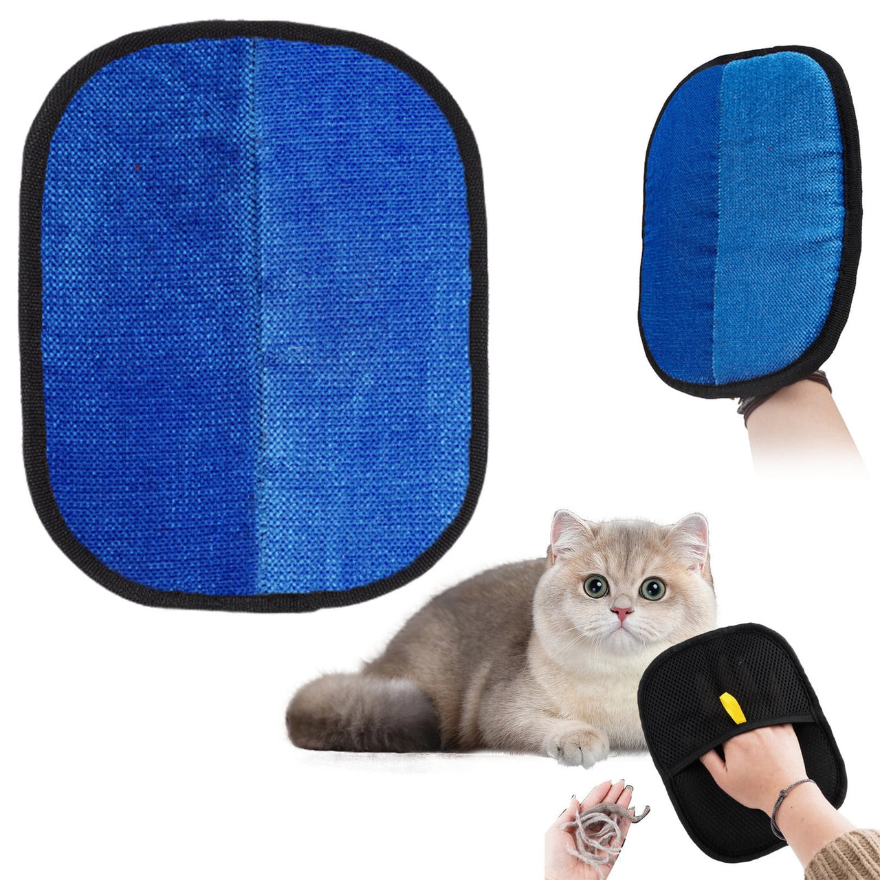 Pet Grooming Gloves,Cat Grooming Gloves for Dog & Cat,Cat Brush Glove for Carpet, Couch, Clothing, Furniture, (Green) 7.28x9.45 7.28" x 9.45" Red1