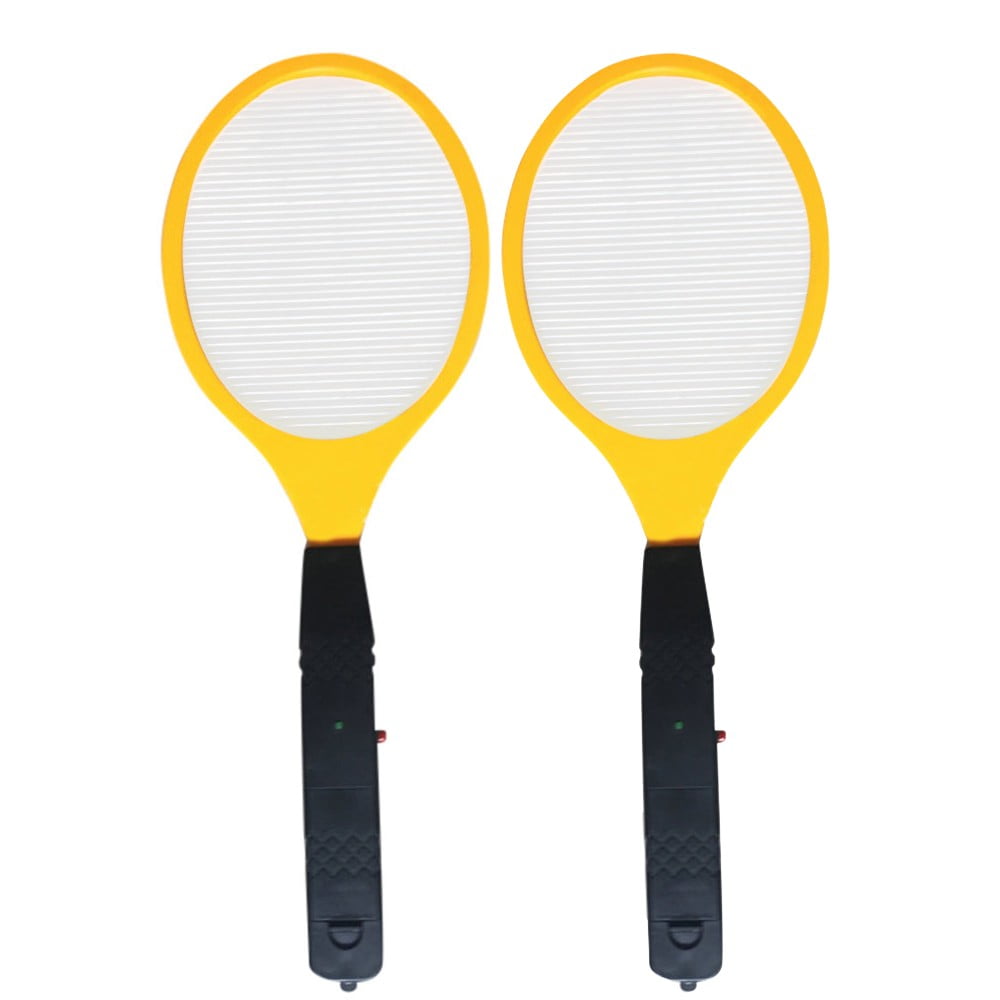 2 Pack Large Electric Mosquito Swatter Racket - Rechargeable Bug Zapper for Indoor Outdoor Use, Safety Mesh, Powerful Fly Killer, Ergonomic Handle Insect Pest Control (19x7.1in)